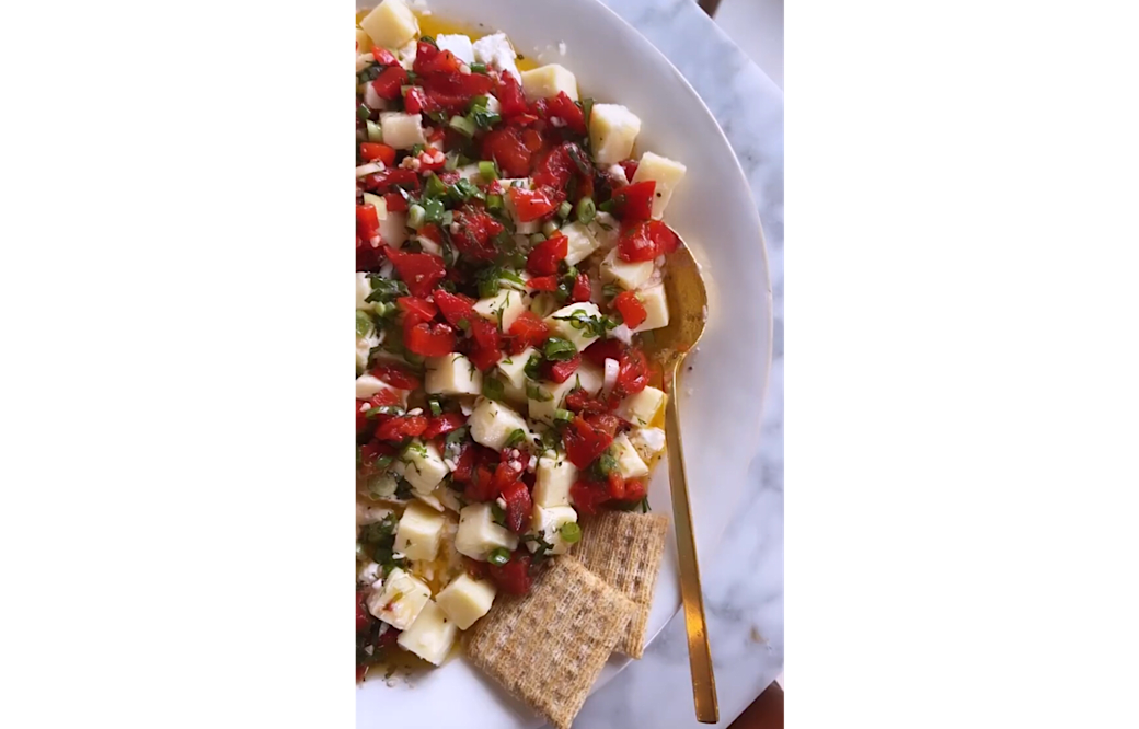 Marinated Christmas Cheese