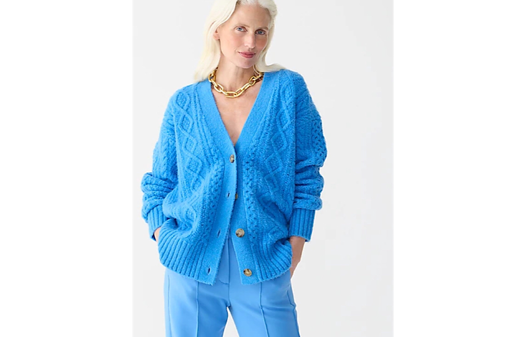 J. Crew Cable Knit Cardigan
