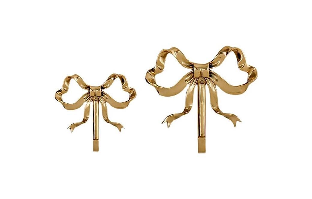 Brass Bow Wall Hooks